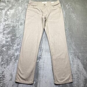 BRAX Cooper Fancy Regular Fit Men Pants Beige Sz 34 Fit 33" Cotton Blend Preppy‎